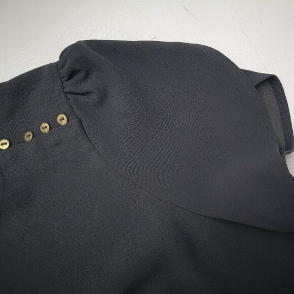 Loft Ladies Size 8 Dark Grey Fit & Flare Back Zip Dress - Picture 7 of 11